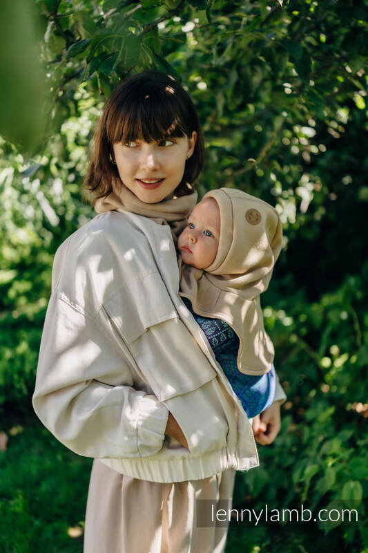 Mutter-Kind Schal (gestrickter Sweatshirtstoff) - Beige #babywearing