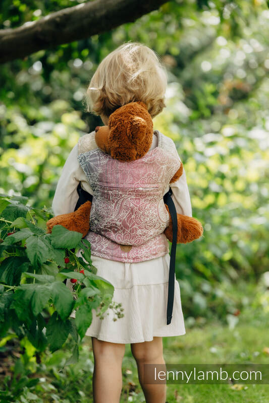 Doll Carrier made of woven fabric, 100% cotton - WILD WINE - VINEYARD #babywearing