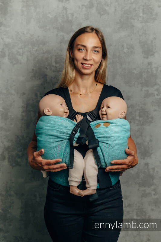 LennyTwin Tragehilfe, Größe Standard, Fischgrätmuster, 100% Baumwolle - DIE AUSGABE FÜR PROFIS - ENTWINE #babywearing