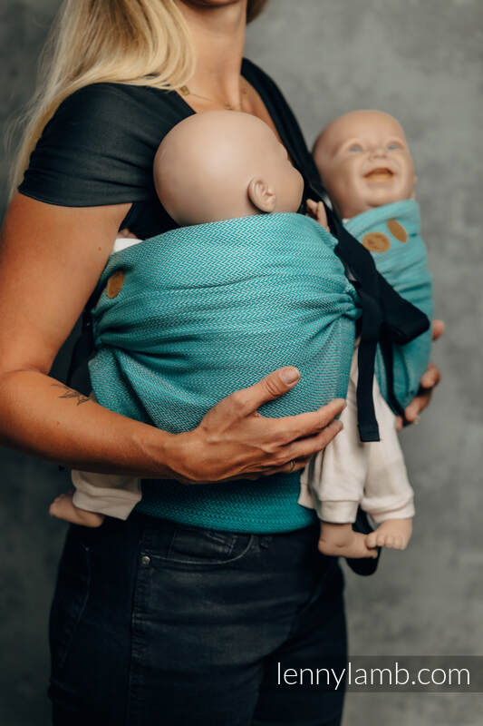 LennyTwin Tragehilfe, Größe Standard, Fischgrätmuster, 100% Baumwolle - DIE AUSGABE FÜR PROFIS - ENTWINE #babywearing