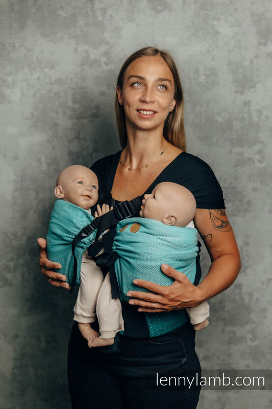 LennyTwin Tragehilfe, Größe Standard, Fischgrätmuster, 100% Baumwolle - DIE AUSGABE FÜR PROFIS - ENTWINE #babywearing