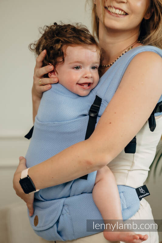 Porte-bébé LennyLight, taille standard, tissage herringbone, 100% coton - LITTLE HERRINGBONE SKYLIGHT  #babywearing