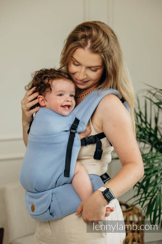 Porte-bébé LennyLight, taille standard, tissage herringbone, 100% coton - LITTLE HERRINGBONE SKYLIGHT  #babywearing