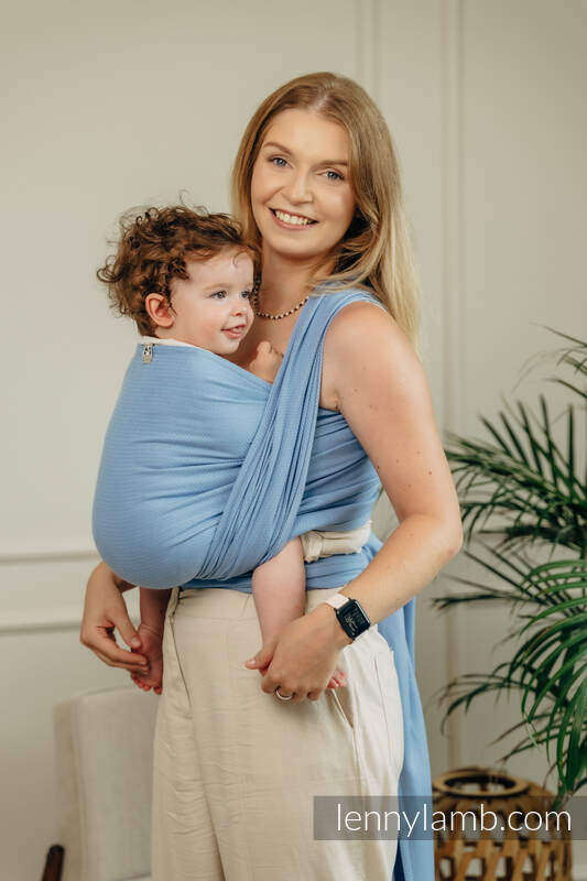 Baby Sling, Herringbone Weave (100% cotton) - LITTLE HERRINGBONE SKYLIGHT - size XS #babywearing