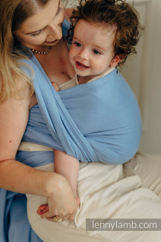 Baby Sling, Herringbone Weave (100% cotton) - LITTLE HERRINGBONE SKYLIGHT - size S #babywearing