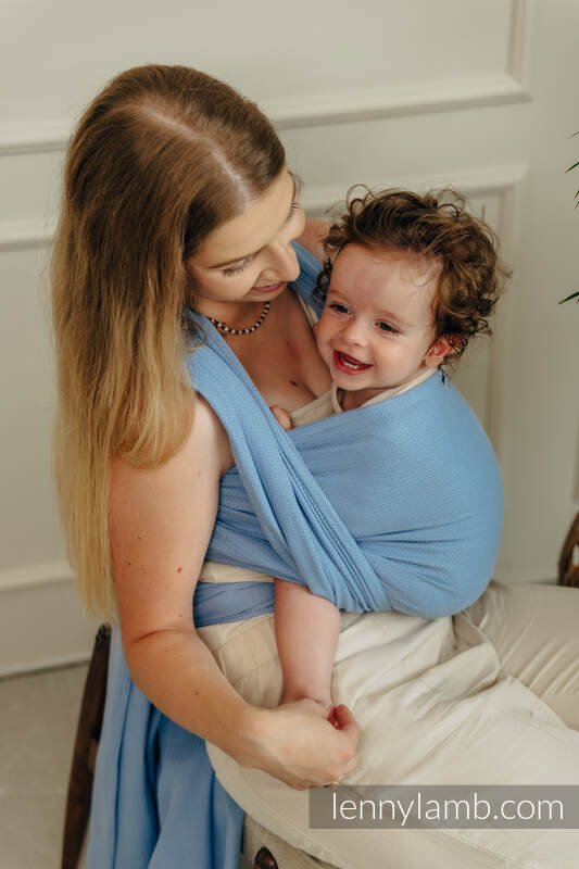 Baby Sling, Herringbone Weave (100% cotton) - LITTLE HERRINGBONE SKYLIGHT - size XS #babywearing