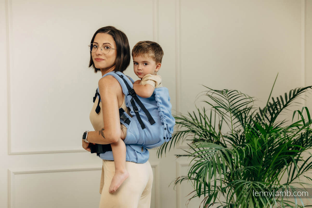 Nosidełko LennyPreschool, splot jodełkowy, 100% bawełna, rozmiar preschool - MAŁA JODEŁKA SKYLIGHT  #babywearing