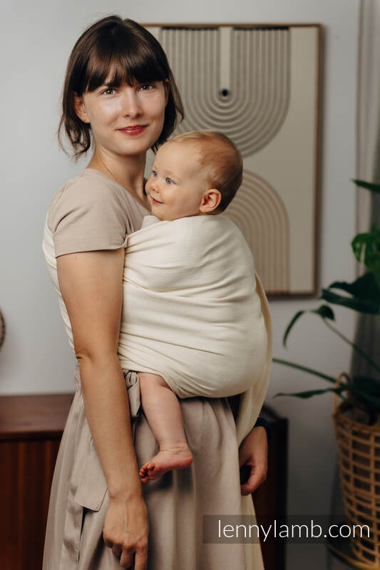 Ring Sling, Herringbone Weave (100% cotton) - with gathered shoulder - LITTLE HERRINGBONE LUCE - standard 1.8m #babywearing