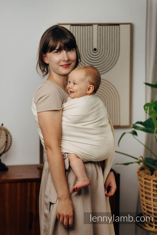 Ring Sling, Herringbone Weave (100% cotton) - with gathered shoulder - LITTLE HERRINGBONE LUCE - standard 1.8m #babywearing