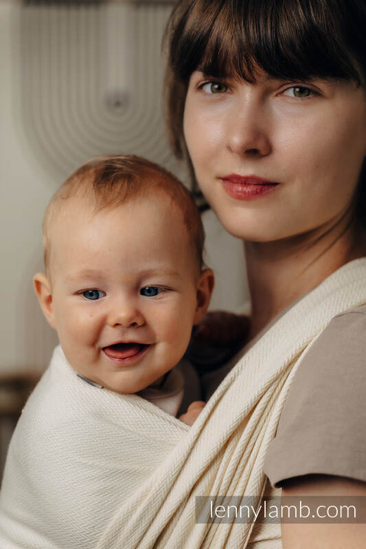 Fular Línea Básica, tejido Herringbone (100% algodón) - LITTLE HERRINGBONE LUCE - talla L (grado B) #babywearing