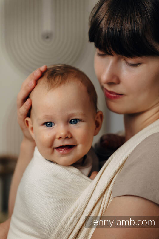 Fular Línea Básica, tejido Herringbone (100% algodón) - LITTLE HERRINGBONE LUCE - talla S (grado B) #babywearing