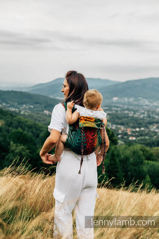 Lenny Onbuhimo, misura toddler, tessitura jacquard, 100% cotone - RAINFOREST - DIVERSE #babywearing