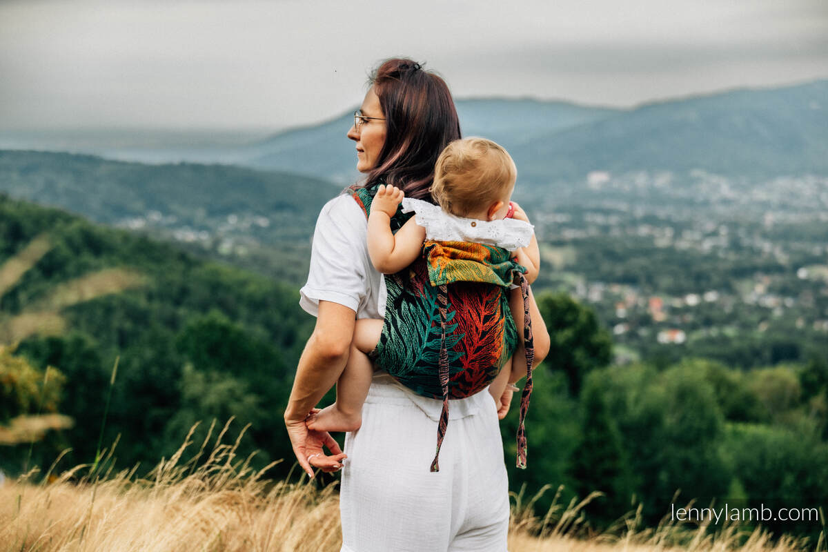 Onbuhimo de Lenny, taille standard, jacquard (100% coton) - RAINFOREST - DIVERSE #babywearing