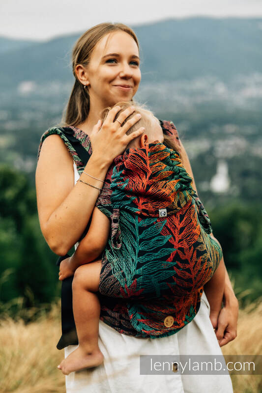 Marsupio LennyUpGrade, misura Standard, tessitura jacquard, 100% cotone - RAINFOREST - DIVERSE #babywearing