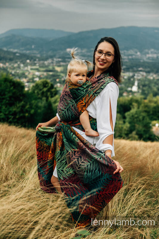 Żakardowa chusta do noszenia dzieci, 100% bawełna - RAINFOREST - DIVERSE - rozmiar L #babywearing