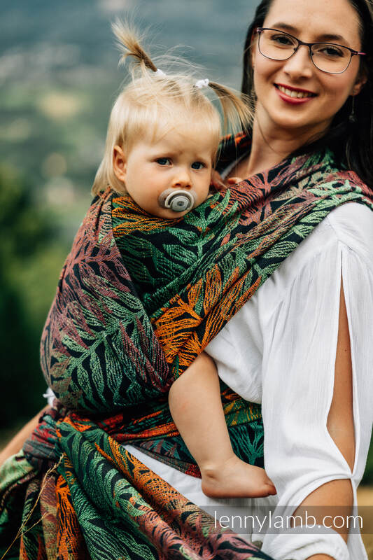 Baby Wrap, Jacquard Weave (100% cotton) - RAINFOREST - DIVERSE - size XS #babywearing