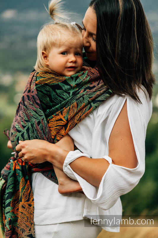 Żakardowa chusta do noszenia dzieci, 100% bawełna - RAINFOREST - DIVERSE - rozmiar L #babywearing