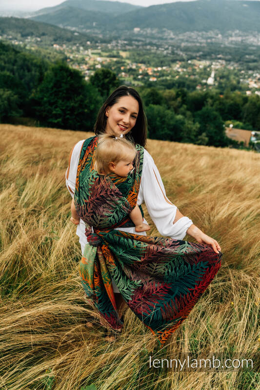 Fular, tejido jacquard (100% algodón) - RAINFOREST - DIVERSE - talla S #babywearing