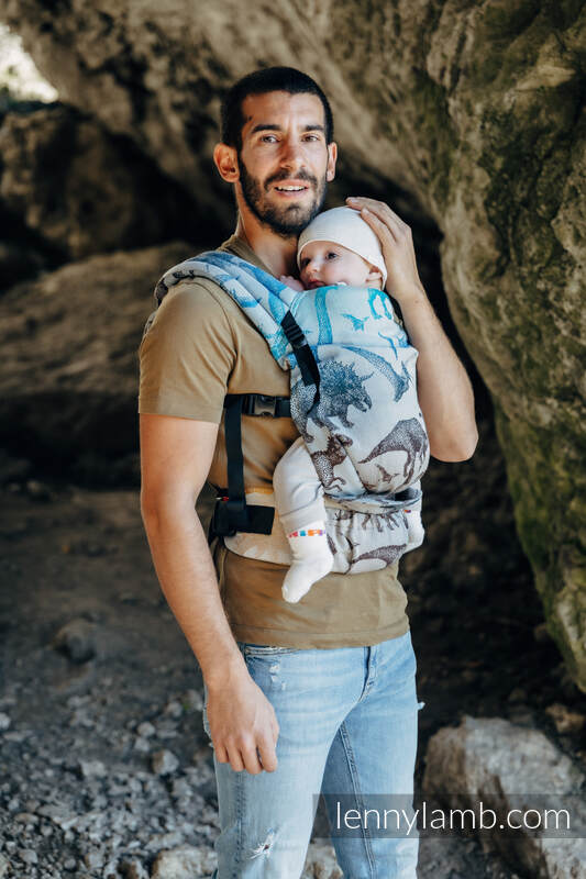 LennyLight Tragehilfe, Größe Standard, Jacquardwebung, 100% Baumwolle - JURASSIC PARK - FOSSIL #babywearing