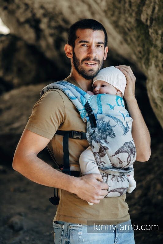 LennyLight Tragehilfe, Größe Standard, Jacquardwebung, 100% Baumwolle - JURASSIC PARK - FOSSIL #babywearing