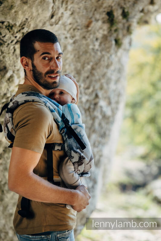 Porte-bébé LennyLight, taille standard, jacquard 100% coton - JURASSIC PARK - FOSSIL #babywearing