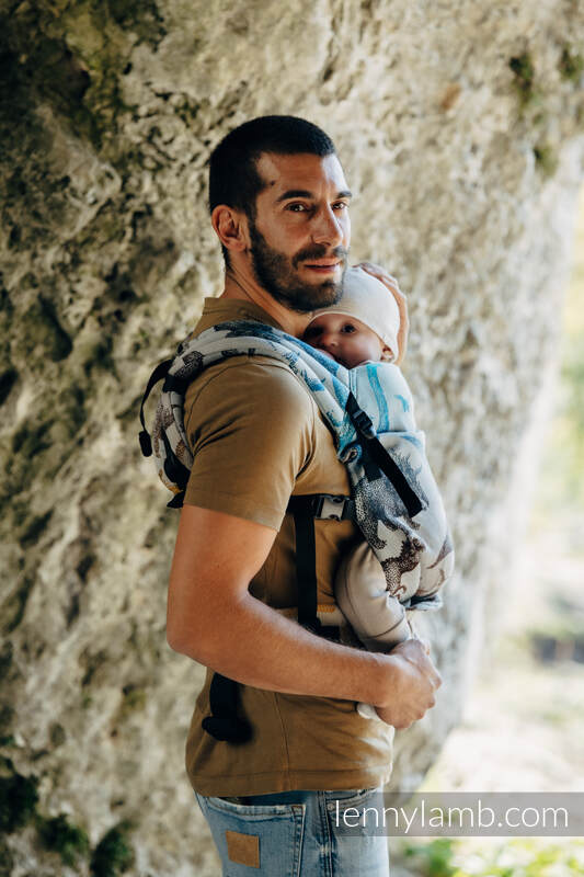 Porte-bébé LennyLight, taille standard, jacquard 100% coton - JURASSIC PARK - FOSSIL #babywearing