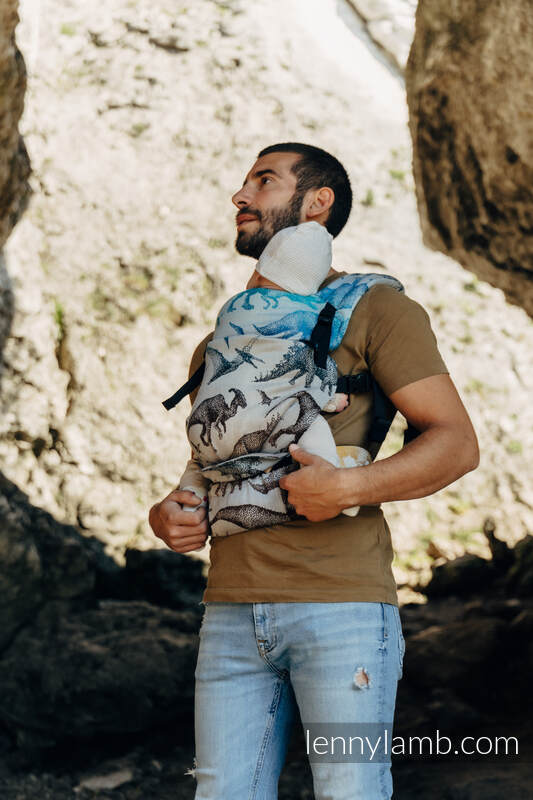 Porte-bébé LennyLight, taille standard, jacquard 100% coton - JURASSIC PARK - FOSSIL #babywearing