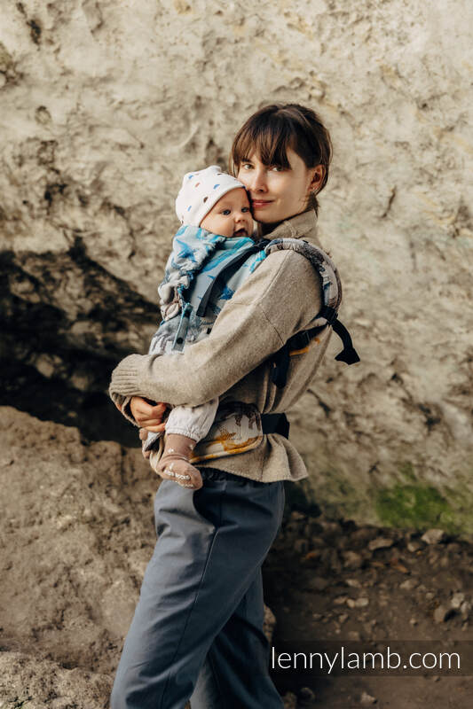 Porte-bébé LennyUpGrade, taille standard, jacquard 100% coton - JURASSIC PARK - FOSSIL #babywearing