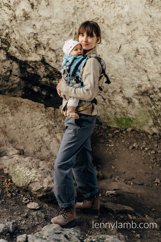 Mochila LennyUpGrade, talla estándar, tejido jaqurad 100% algodón - JURASSIC PARK - FOSSIL #babywearing