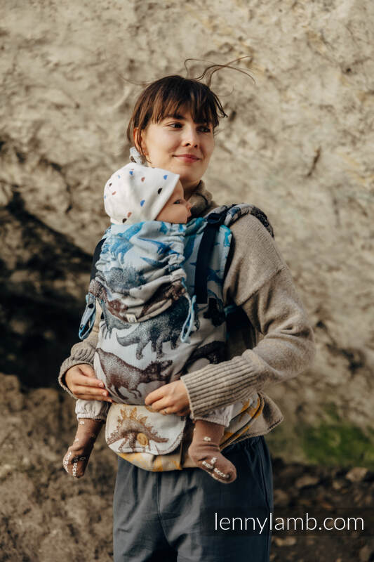 Porte-bébé LennyUpGrade, taille standard, jacquard 100% coton - JURASSIC PARK - FOSSIL #babywearing