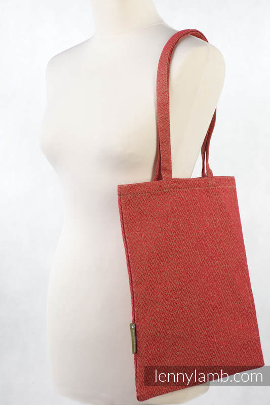 Shopping bag 60% Cotton, 40% Polyester - ZIGZAG ORANGE (grade B) #babywearing