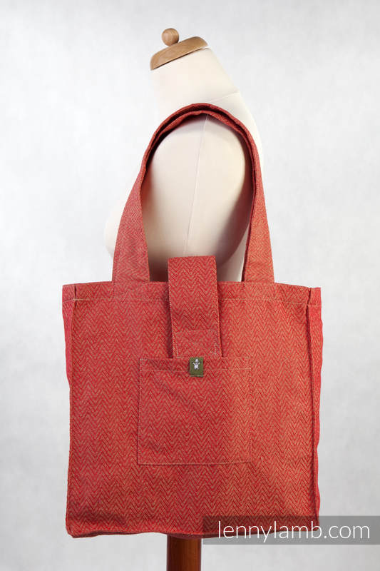 Shoulder bag - 60% Cotton, 40% Polyester - ZIGZAG ORANGE - standard size 37cmx37cm (grade B) #babywearing