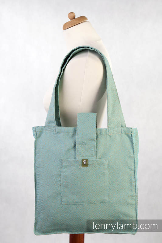 Shoulder bag - 60% Cotton, 40% Polyester - ZIGZAG TURQUOISE - standard size 37cmx37cm #babywearing