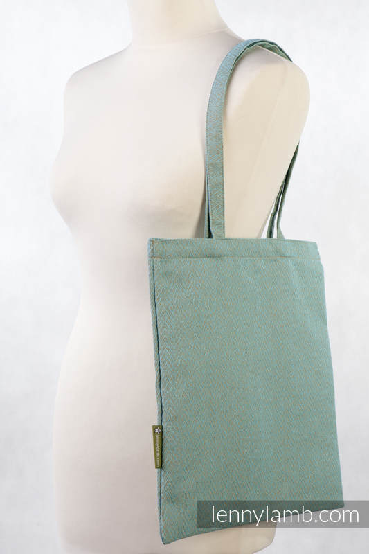 Shopping bag 60% Cotton, 40% Polyester - ZIGZAG TURQUOISE #babywearing