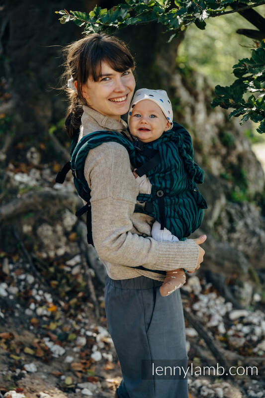 Porte-bébé LennyUpGrade, taille standard, 63% Coton, 37% Laine mérinos, conversion d’écharpe de - ZEBRA - SAVANNA #babywearing