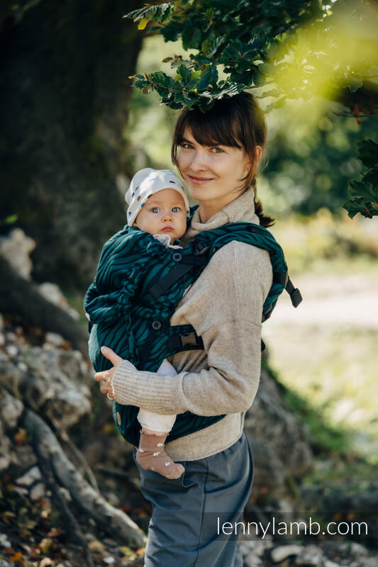 Porte-bébé LennyUpGrade, taille standard, 63% Coton, 37% Laine mérinos, conversion d’écharpe de - ZEBRA - SAVANNA #babywearing