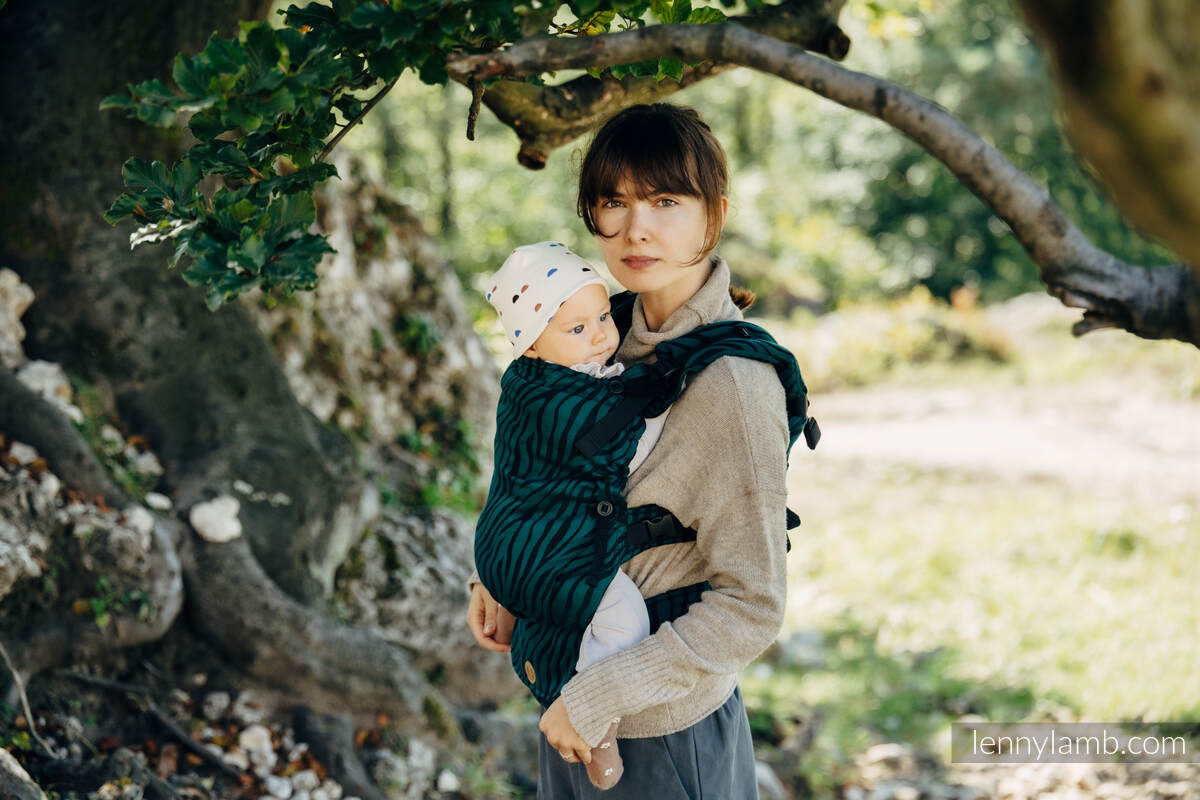 Porte-bébé LennyUpGrade, taille standard, 63% Coton, 37% Laine mérinos, conversion d’écharpe de - ZEBRA - SAVANNA #babywearing