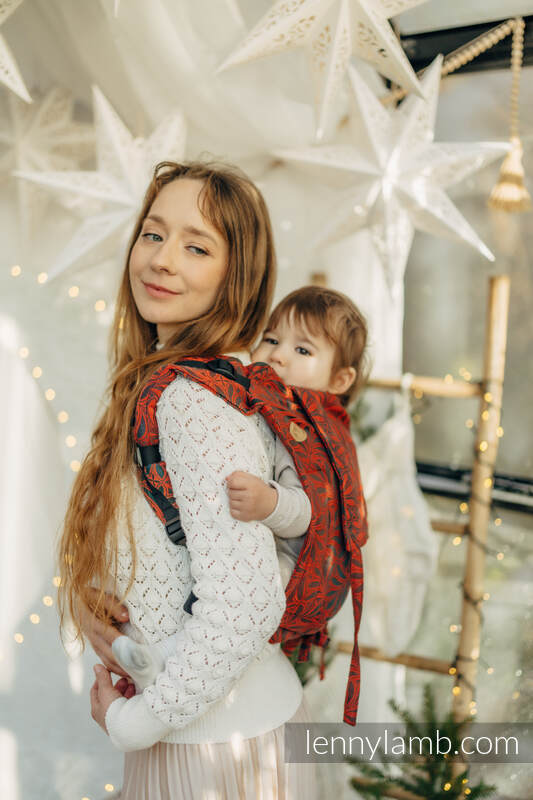 Lenny Buckle Onbuhimo baby carrier, standard size, jacquard weave (100% cotton) - INFINITY - GERDA  #babywearing