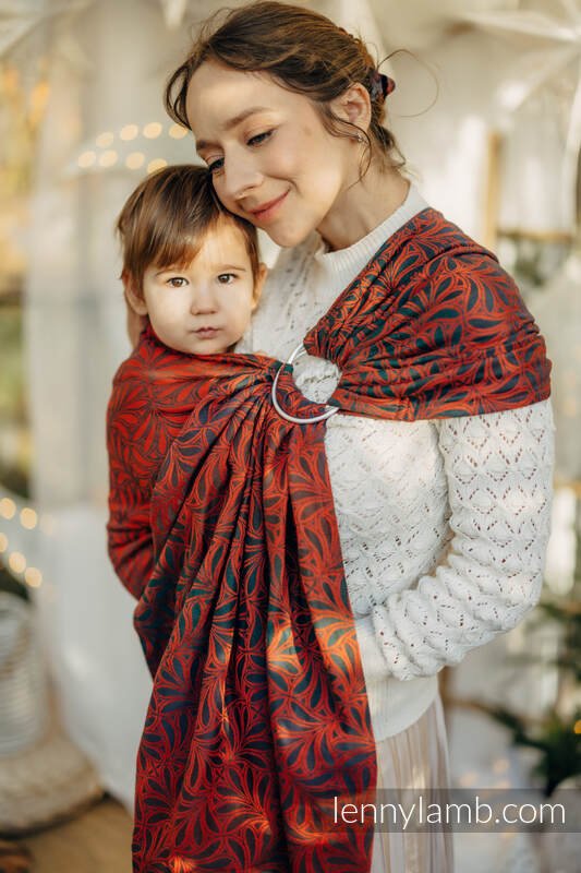 Ring Sling, Jacquard Weave (100% cotton), with gathered shoulder - INFINITY - GERDA - standard 1.8m #babywearing