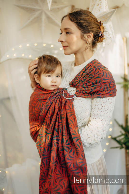 Ring Sling, Jacquard Weave (100% cotton), with gathered shoulder - INFINITY - GERDA - standard 1.8m #babywearing