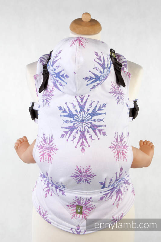 Ergonomic Carrier, Baby Size, jacquard weave 100% cotton - WINTER DELIGHT (REVERSE), Second Generation #babywearing