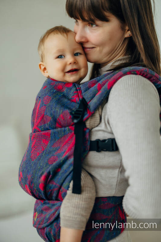 LennyLight Tragehilfe, Größe Standard, Jacquardwebung (45% Tussahseide, 32% Gekämmte Baumwolle, 16% Merinowolle, 5% Seide, 2% Kaschmir) - EXPERIMENT no. 29 #babywearing