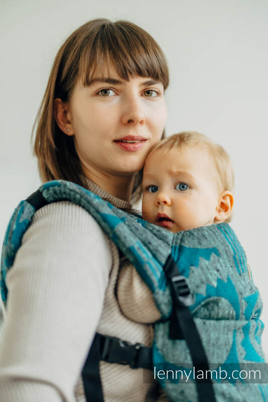 Nosidełko LennyLight z tkaniny żakardowej, rozmiar standard (45% jedwab tussah, 32% bawełna czesana,16% wełna merino, 5% jedwab, 2% kaszmir) - EKSPERYMENT nr 31 #babywearing