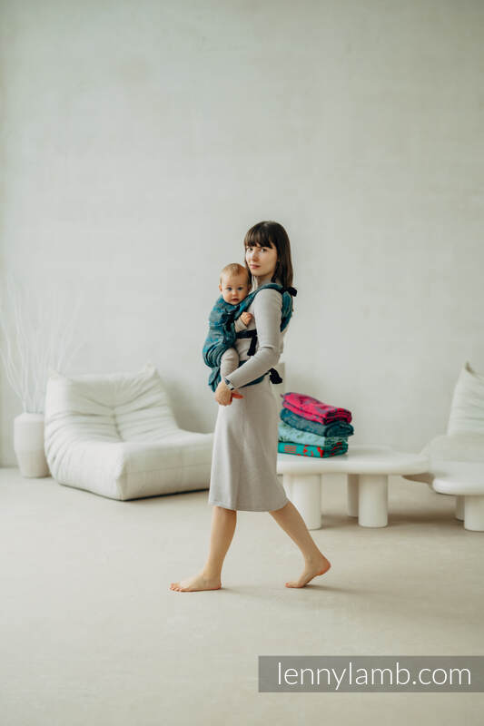 Nosidełko LennyLight z tkaniny żakardowej, rozmiar standard (45% jedwab tussah, 32% bawełna czesana,16% wełna merino, 5% jedwab, 2% kaszmir) - EKSPERYMENT nr 31 #babywearing