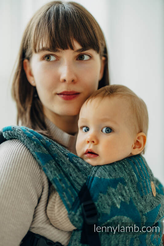 Nosidełko LennyLight z tkaniny żakardowej, rozmiar standard (45% jedwab tussah, 32% bawełna czesana,16% wełna merino, 5% jedwab, 2% kaszmir) - EKSPERYMENT nr 31 #babywearing