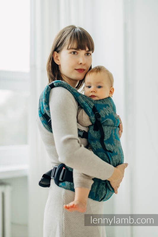 Nosidełko LennyLight z tkaniny żakardowej, rozmiar standard (45% jedwab tussah, 32% bawełna czesana,16% wełna merino, 5% jedwab, 2% kaszmir) - EKSPERYMENT nr 31 #babywearing