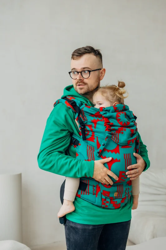 LennyPreschool Carrier, Preschool Size, jacquard weave (74% merino wool, 26% combed cotton) - EXPERIMENT no. 28 #babywearing