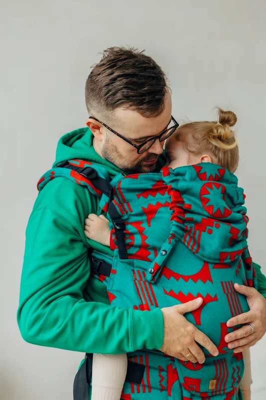 LennyPreschool Carrier, Preschool Size, jacquard weave (74% merino wool, 26% combed cotton) - EXPERIMENT no. 28 #babywearing