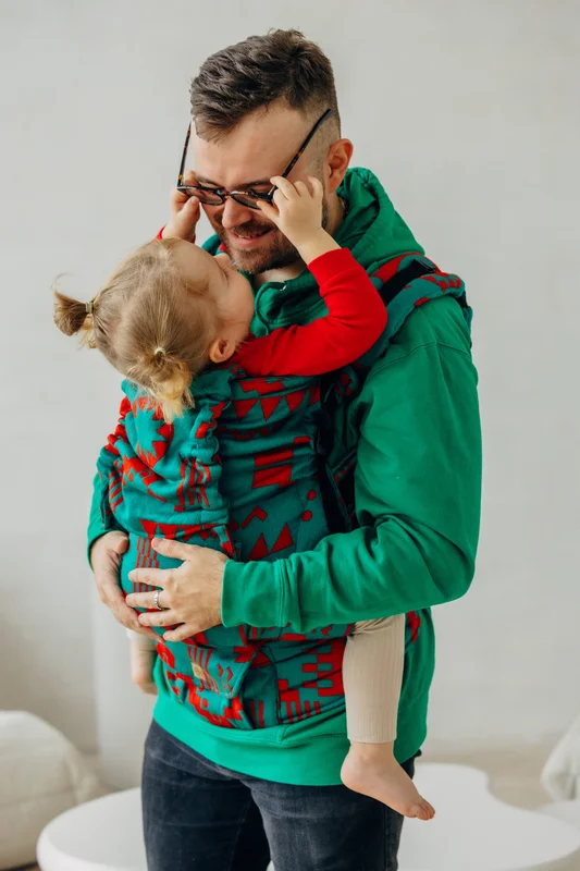 LennyPreschool Carrier, Preschool Size, jacquard weave (74% merino wool, 26% combed cotton) - EXPERIMENT no. 28 #babywearing