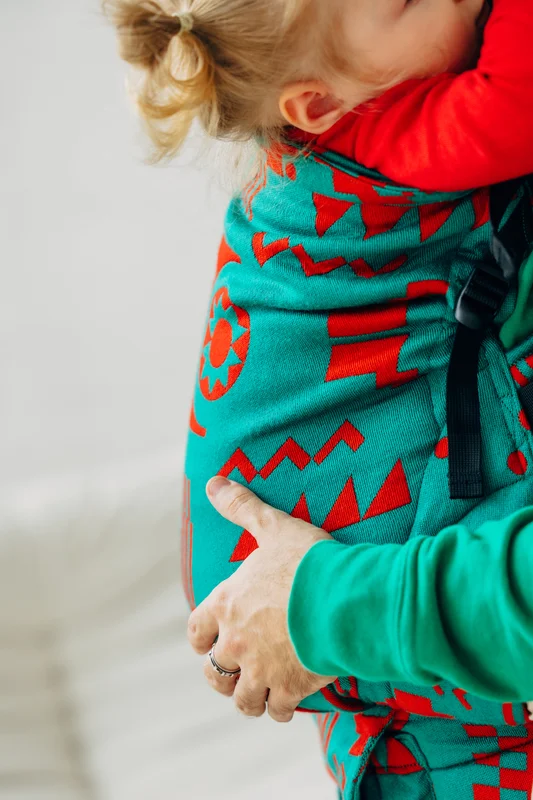 LennyPreschool Carrier, Preschool Size, jacquard weave (74% merino wool, 26% combed cotton) - EXPERIMENT no. 28 #babywearing